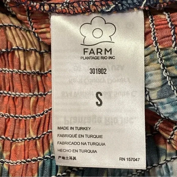 FARM RIO NWOT Garden Smocked Mini Dress in Navy - Picture 9 of 12